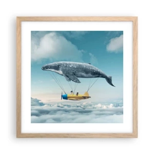 Poster in light oak frame - Why Not? - 40x40 cm