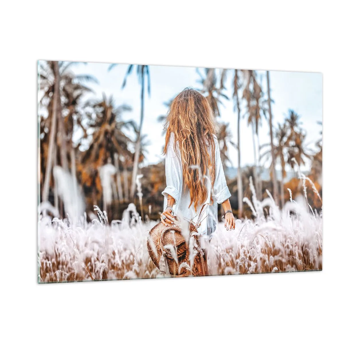 Glass picture - Born from Grass Fluff - 120x80 cm