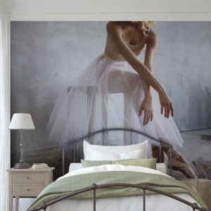 Photo Wallpaper Premium Sand - Before the Ramp Lights Are On - Ballerina, Ballet, Dance - 250x175 cm