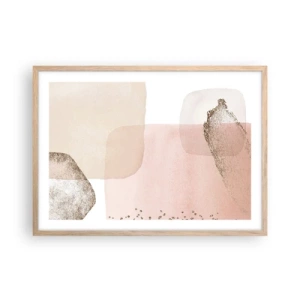 Poster in light oak frame - Look through Colour - 70x50 cm