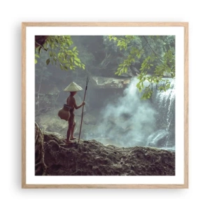 Poster in light oak frame - Friends with Nature - 60x60 cm