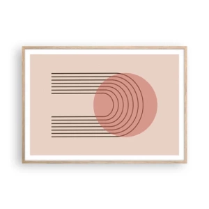 Poster in light oak frame - Irresistible Attraction - 100x70 cm