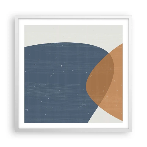 Poster in white frmae - Ovals and Intersections - 60x60 cm