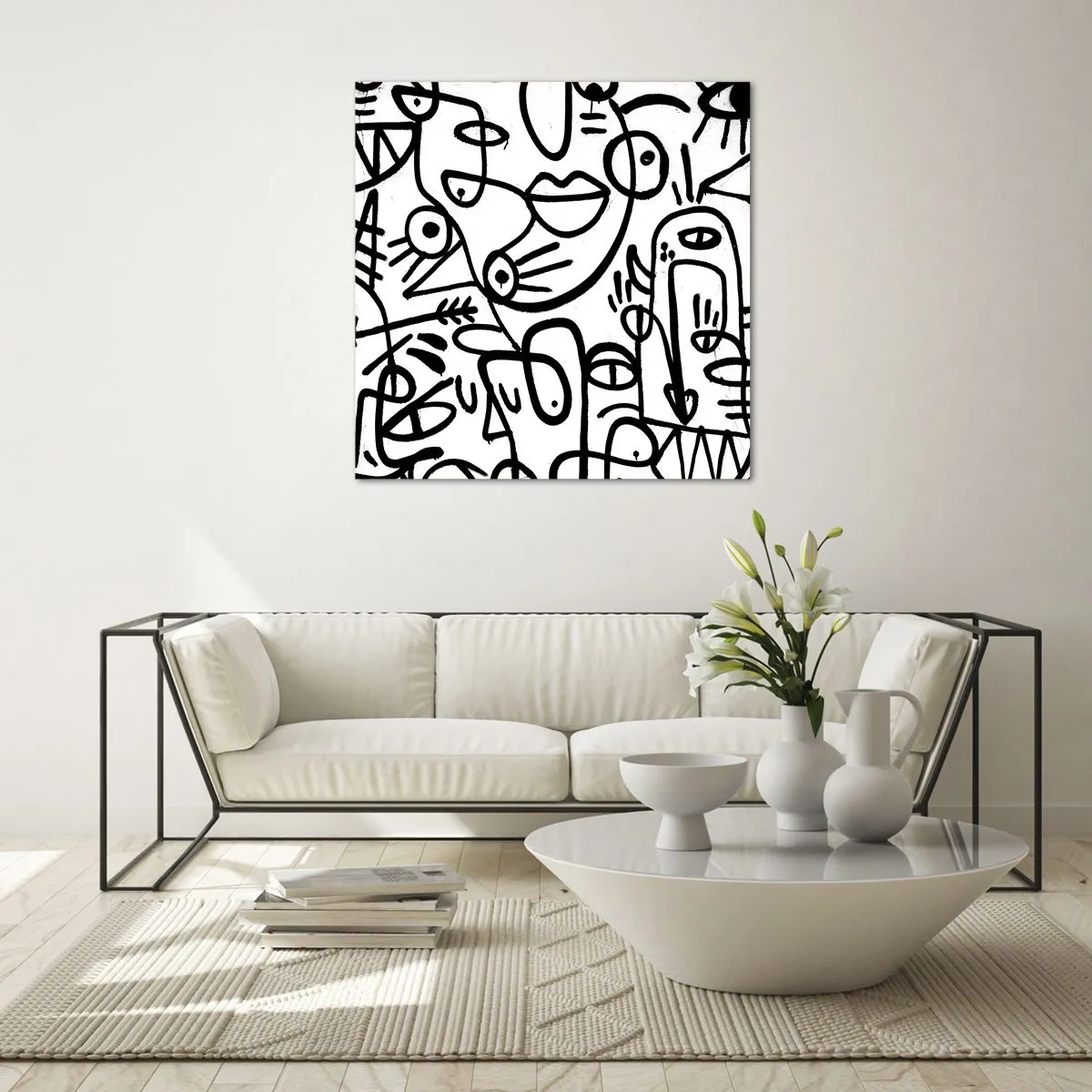 Glass picture - Faces and Mirages - 50x50 cm