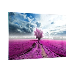Glass picture - Heathland Charm - 100x70 cm