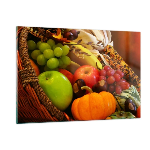 Glass picture - Basket of Abundance - 120x80 cm