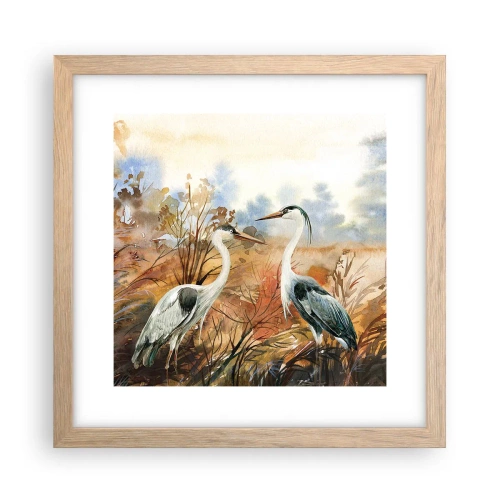 Poster in light oak frame - Where to in Autumn? - 30x30 cm