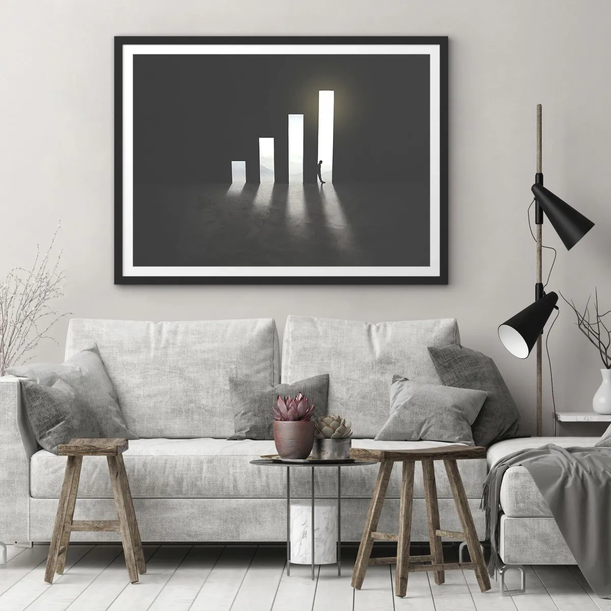 Poster in black frame - Success - Impression - 40x30 cm