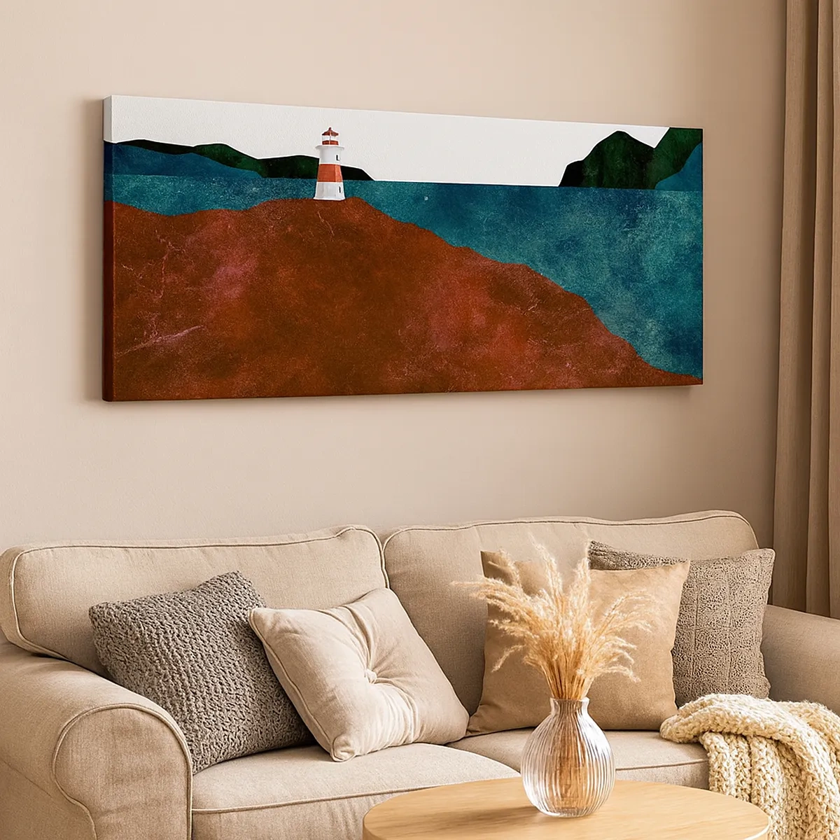 Canvas picture - Gazing at the Sea - 30x30 cm