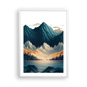 Poster in white frmae - Perfect Mountain Landscape - 50x70 cm