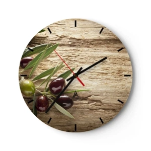 Wall clock - Clock on glass - Straight from Nature - 40x40 cm