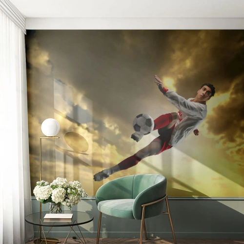 Photo Wallpaper Premium Canvas - Football Heaven - Sport, Footballer, Football - 100x70 cm