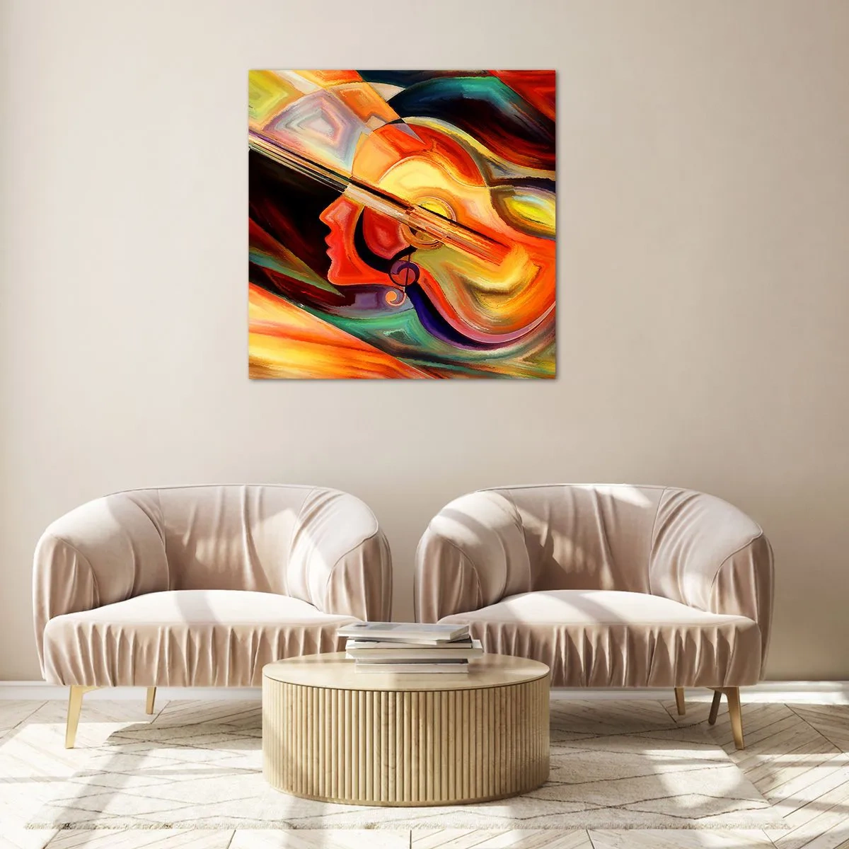 Glass picture - All Is Tuned Up - 50x50 cm