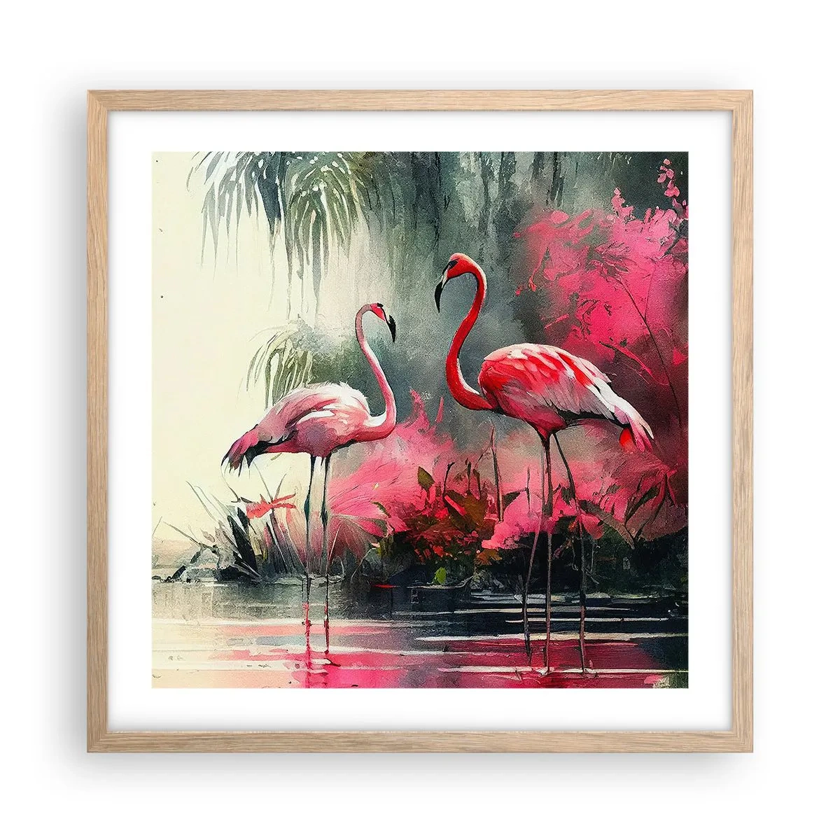 Poster in light oak frame - Class of Natural Charm - 50x50 cm