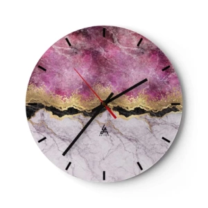 Wall clock - Clock on glass - On the Border - 40x40 cm