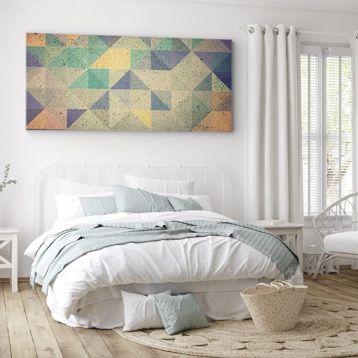 Canvas picture - The Republic of Triangles - 90x30 cm