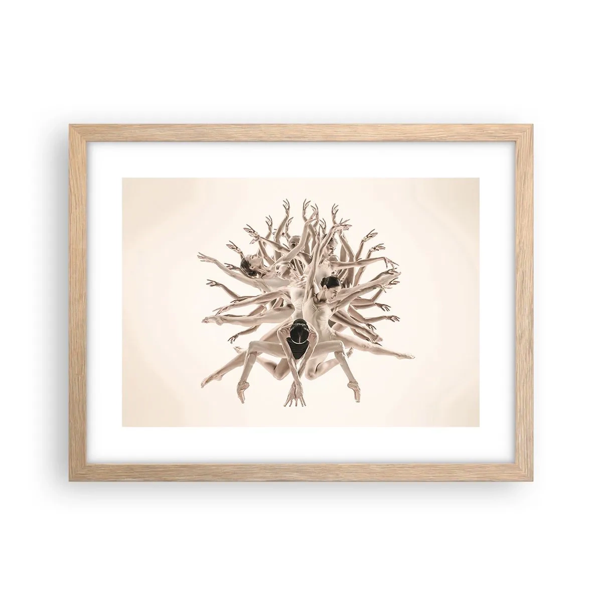 Poster in light oak frame - Dance in Bloom - 40x30 cm