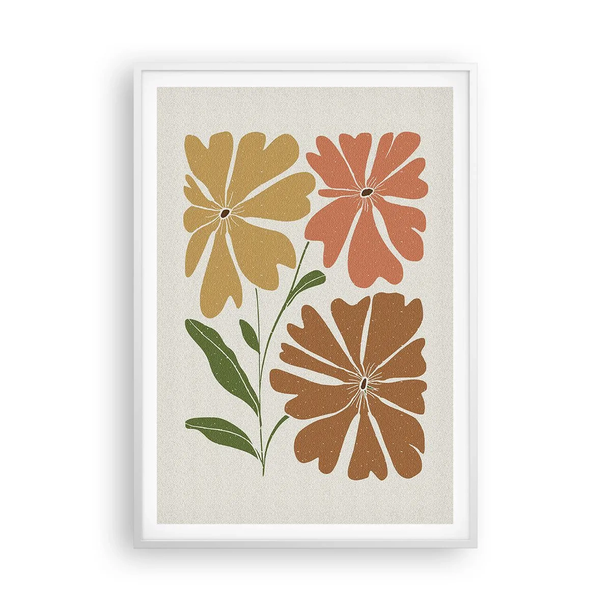 Poster in white frmae - Nature and Geometry - 70x100 cm