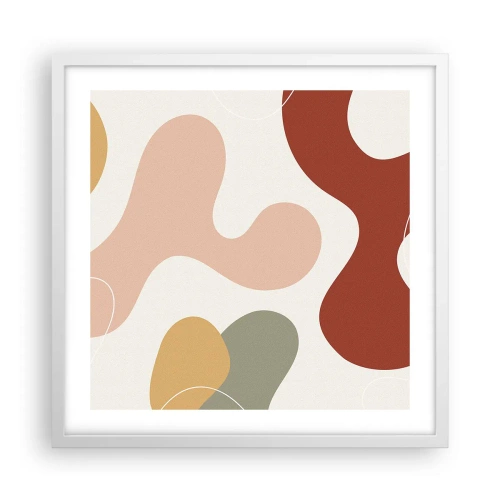 Poster in white frmae - Doodles - 50x50 cm