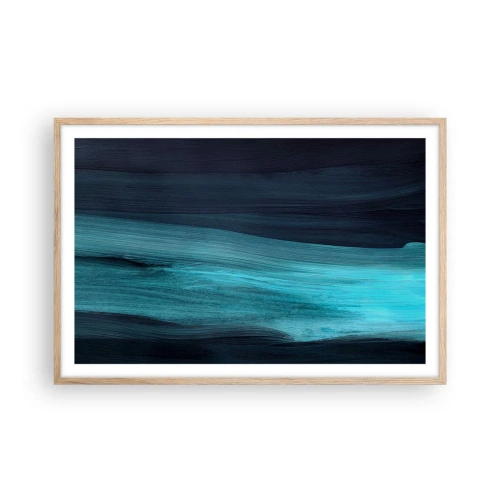 Poster in light oak frame - Swim with the Flow - 91x61 cm