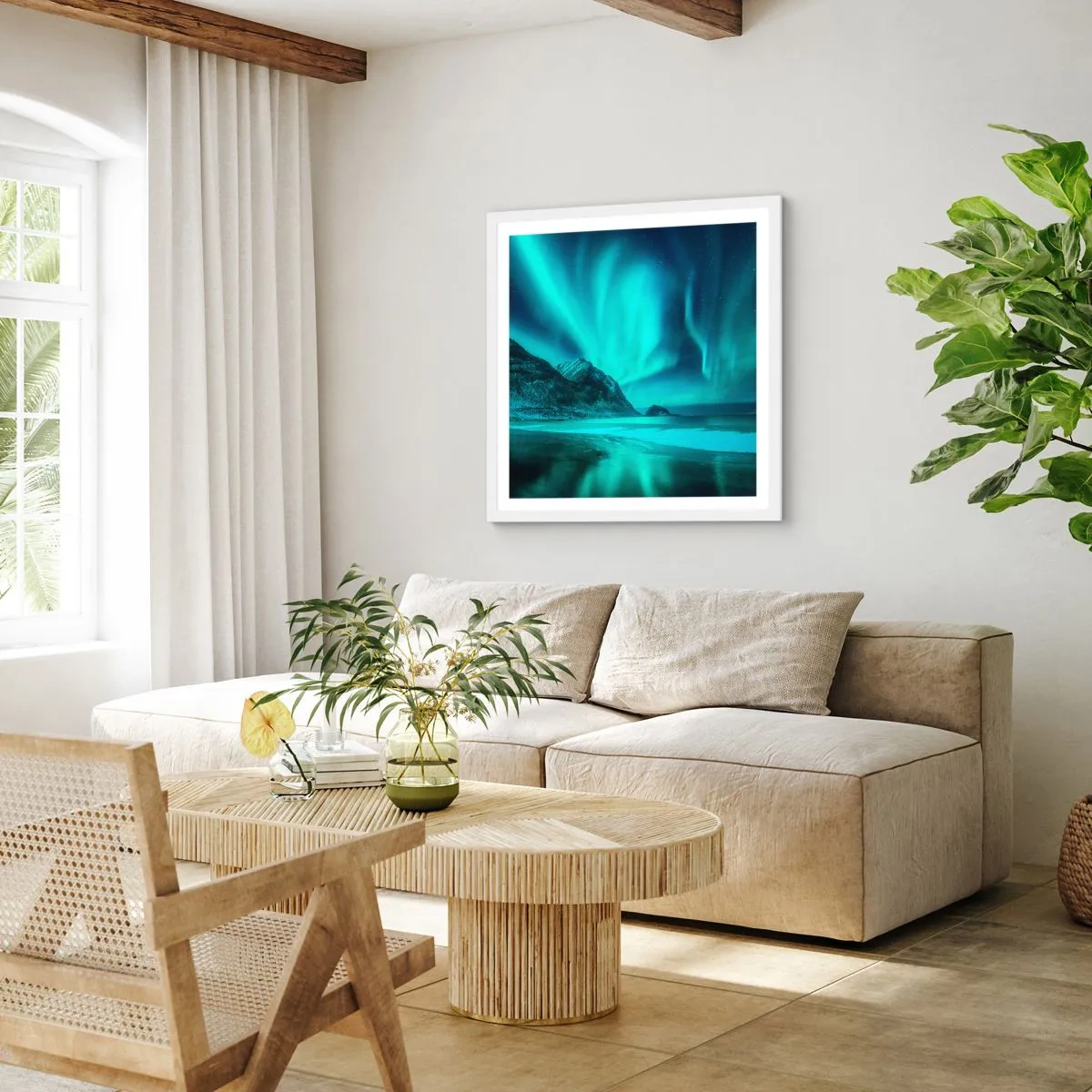 Poster in white frmae - Miracles of the North - 50x50 cm