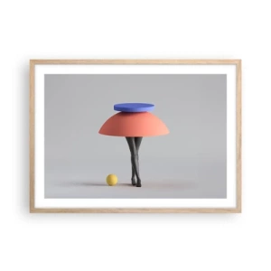 Poster in light oak frame - Surrealistic Composition - 70x50 cm