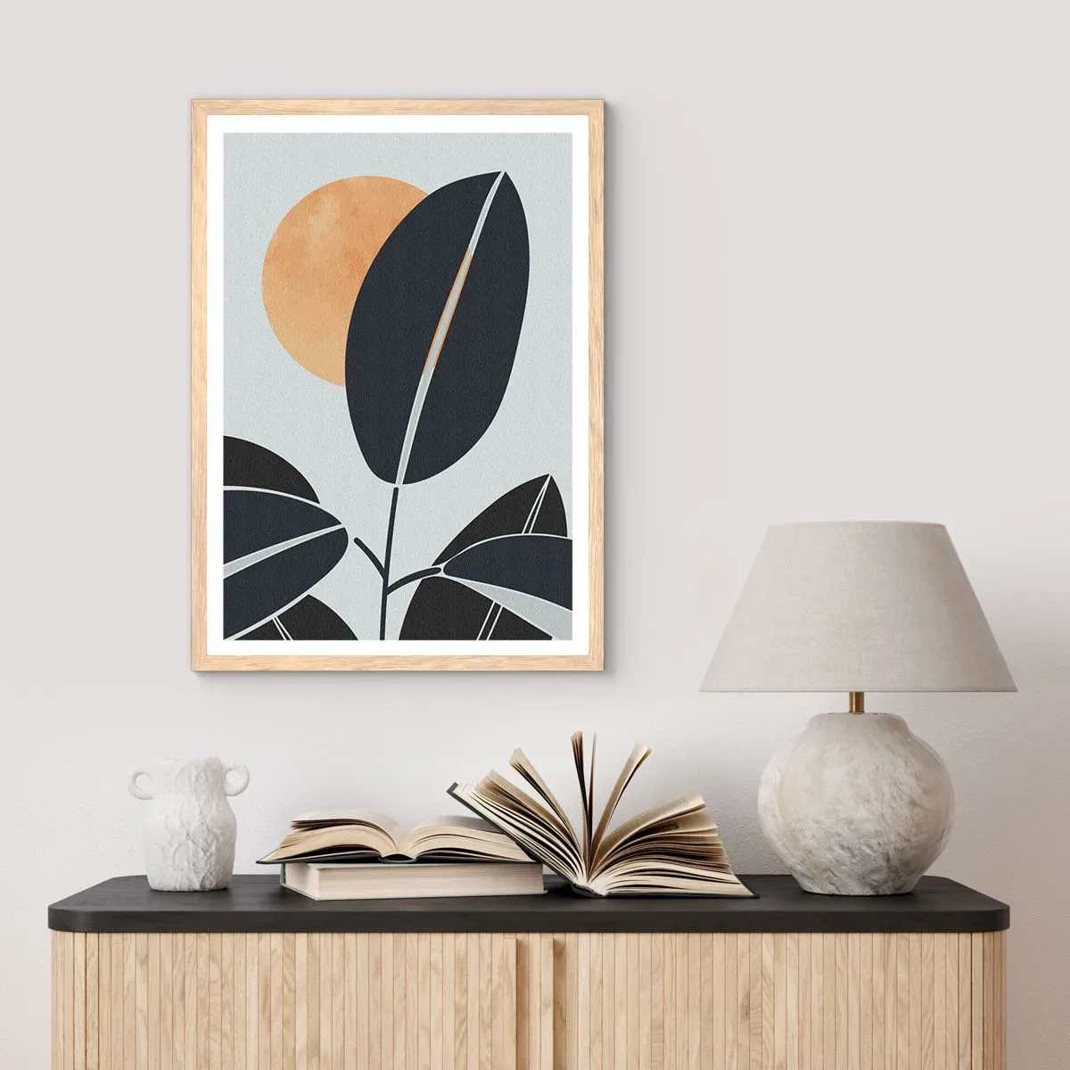Poster in light oak frame - Hot Summer's Day - 40x50 cm