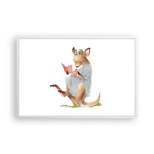 Poster in white frmae - Read to Me, Mum - 91x61 cm