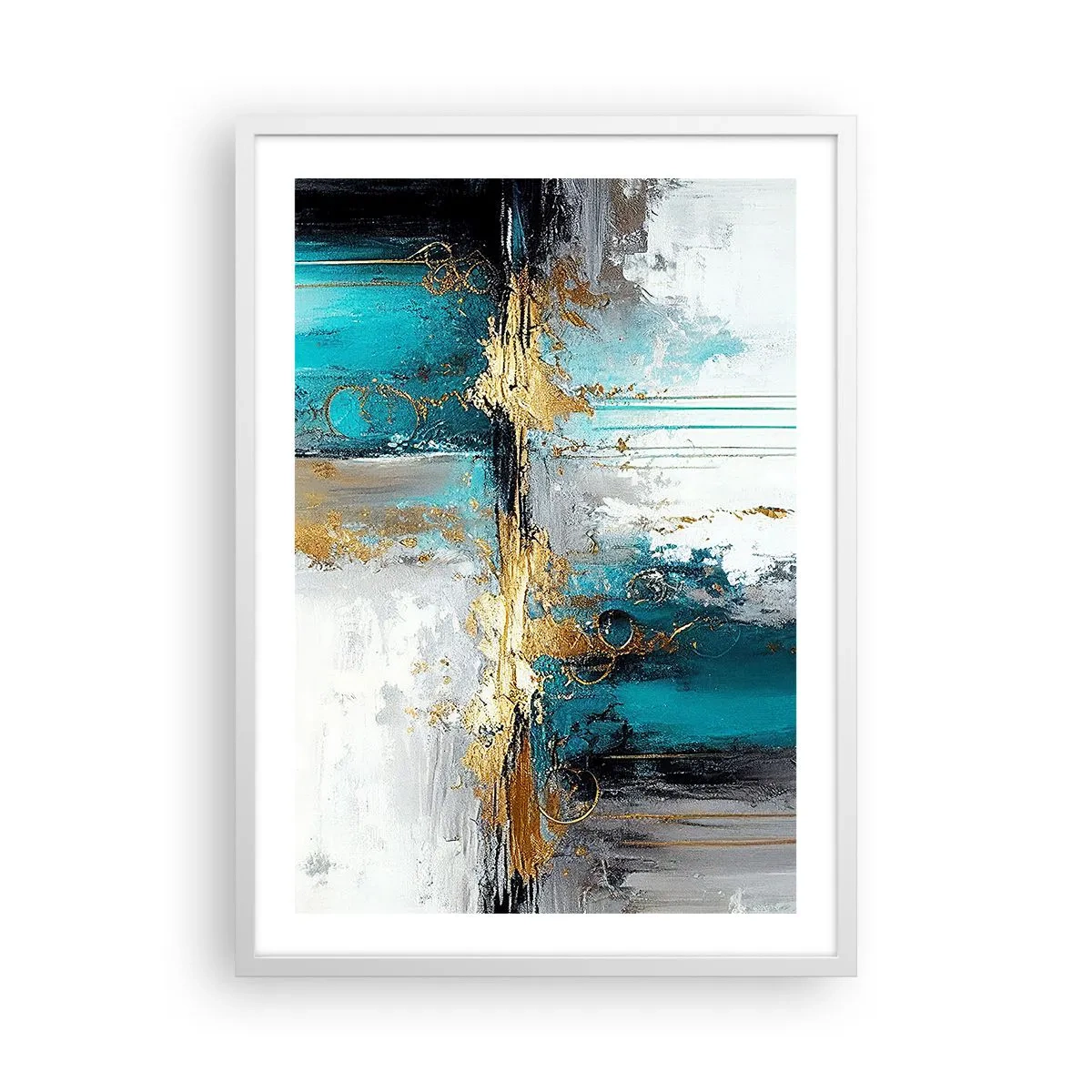 Poster in white frmae - Everything Flows - 50x70 cm