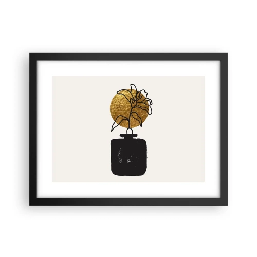 Poster in black frame - Beauty Precious as Gold - 40x30 cm