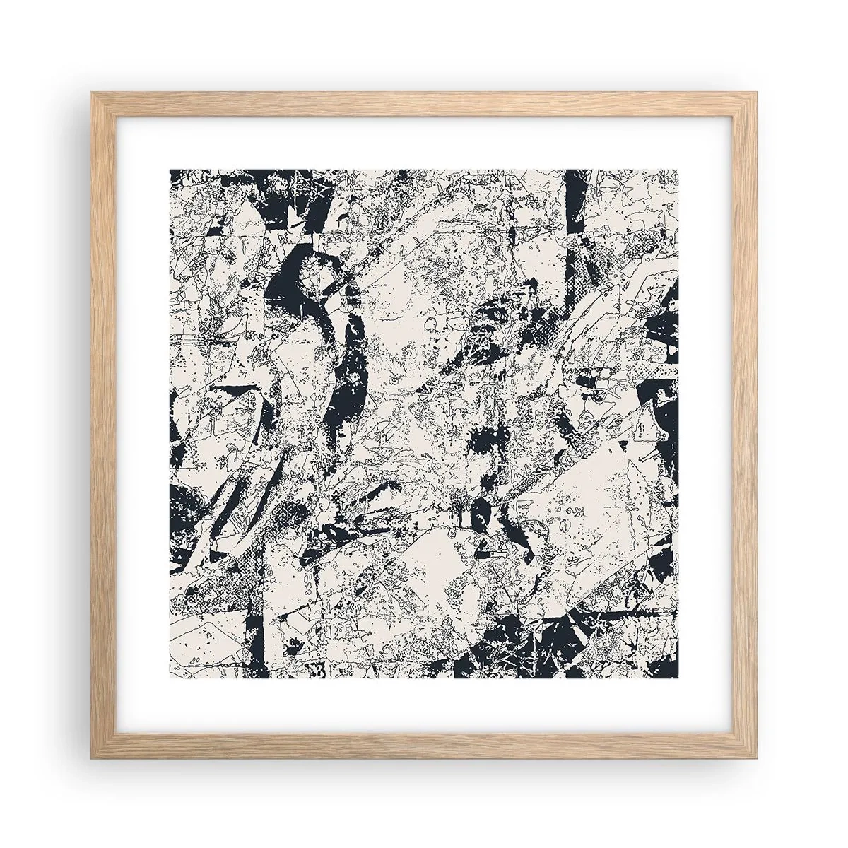 Poster in light oak frame - Infilitration of Opposites - 40x40 cm