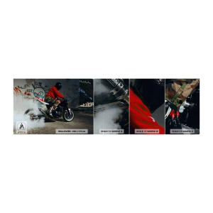 Photo Wallpaper Sample Premium Sand - Catch Me! - Automotive, Motorbike, Graffiti - 100x30 cm