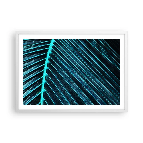 Poster in white frmae - Texture of Green - 70x50 cm