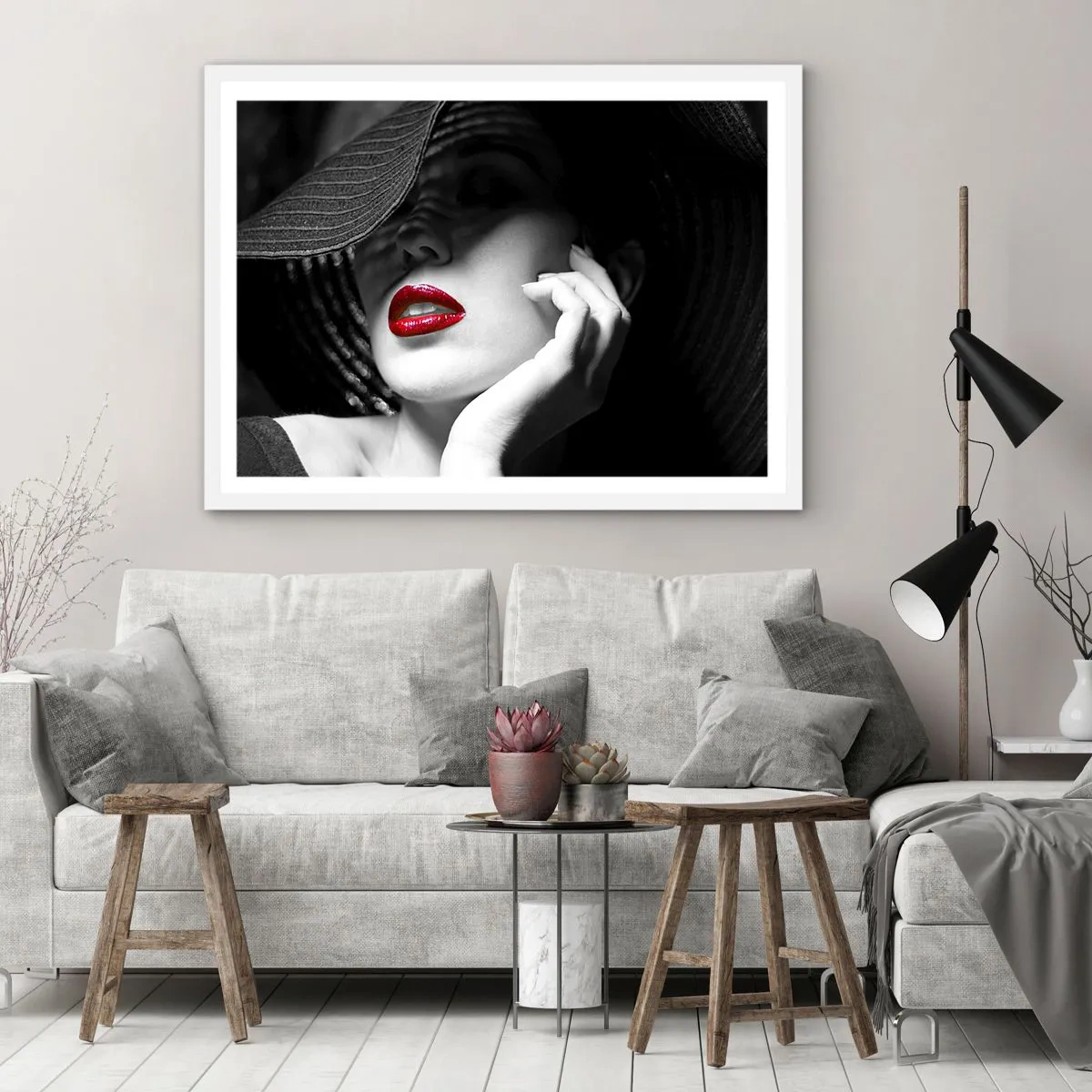 Poster in white frmae - Study in Scarlet - 40x30 cm