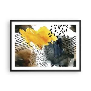 Poster in black frame - Meeting of Elements - 70x50 cm