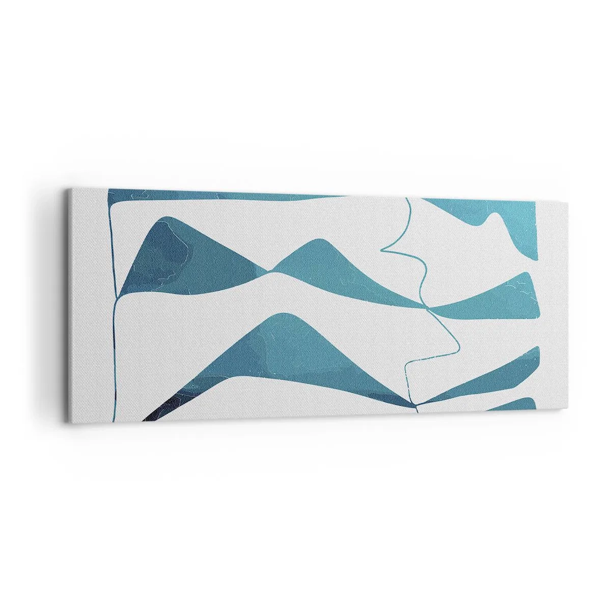 Canvas picture - Abstract: Turquoise Relation - 120x50 cm