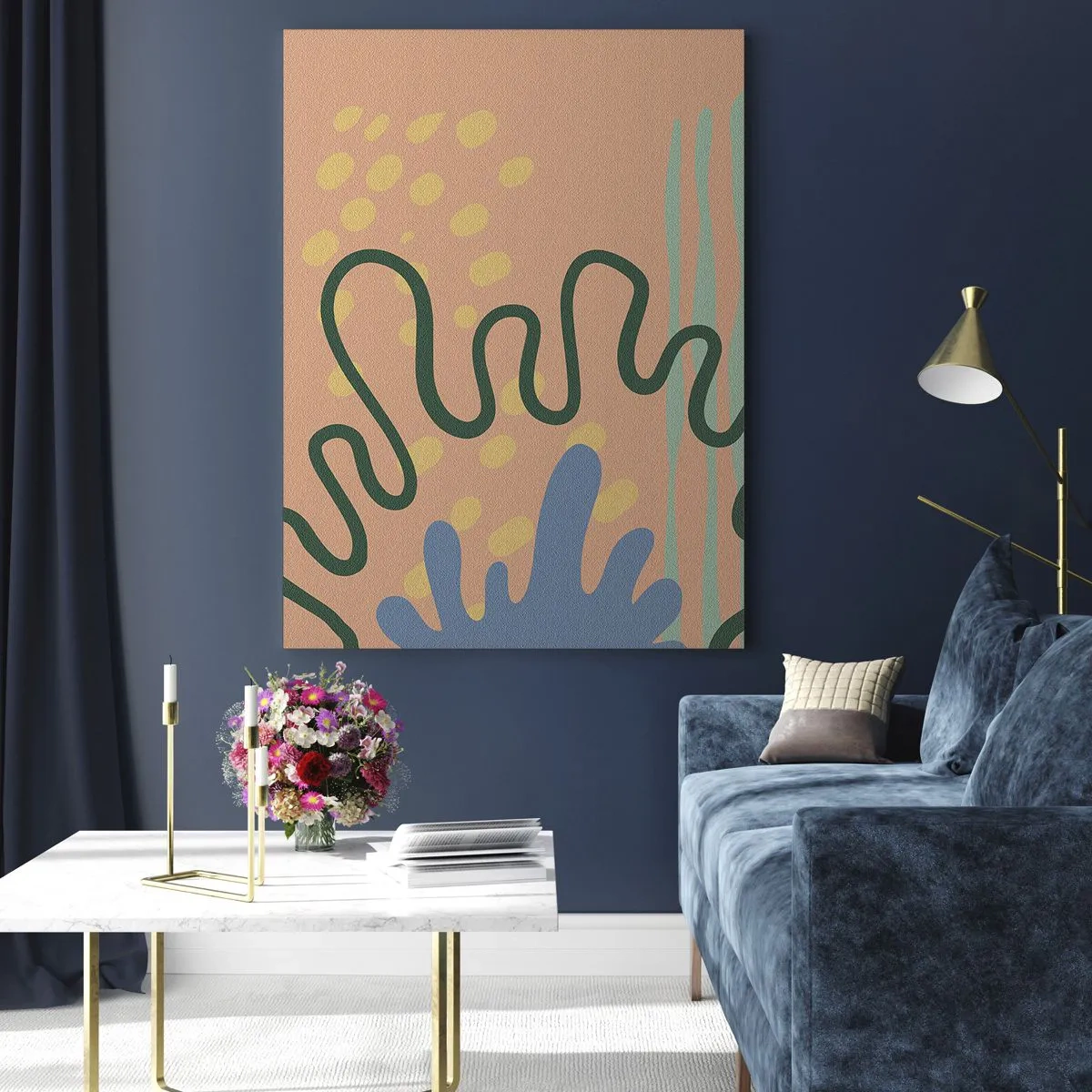 Glass picture - Abstract: Variety of Nature - 80x120 cm