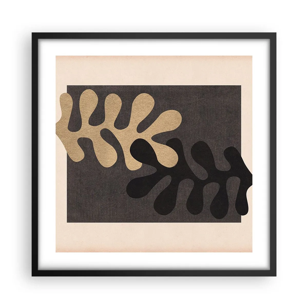 Poster in black frame - Absence and Completion - 50x50 cm