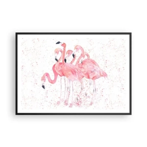 Poster in black frame - Pink Power - 100x70 cm