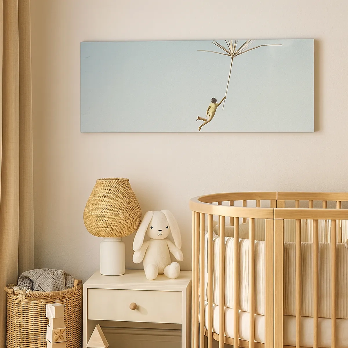 Canvas picture - Kites, Dandelions, Wind - 30x30 cm