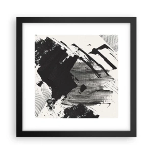 Poster in black frame - Abstract - Expression of Black - 30x30 cm