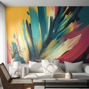 Photo Wallpaper Premium Sand - Composition -Explosion of Joy - Abstractionism, Piece, Modern - 300x210 cm