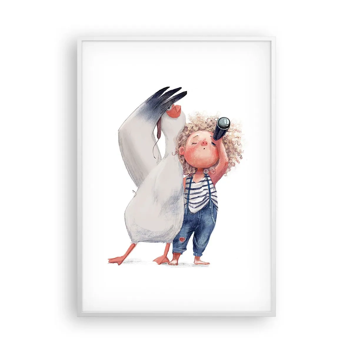 Poster in white frmae - Plan of a Great Journey - 70x100 cm