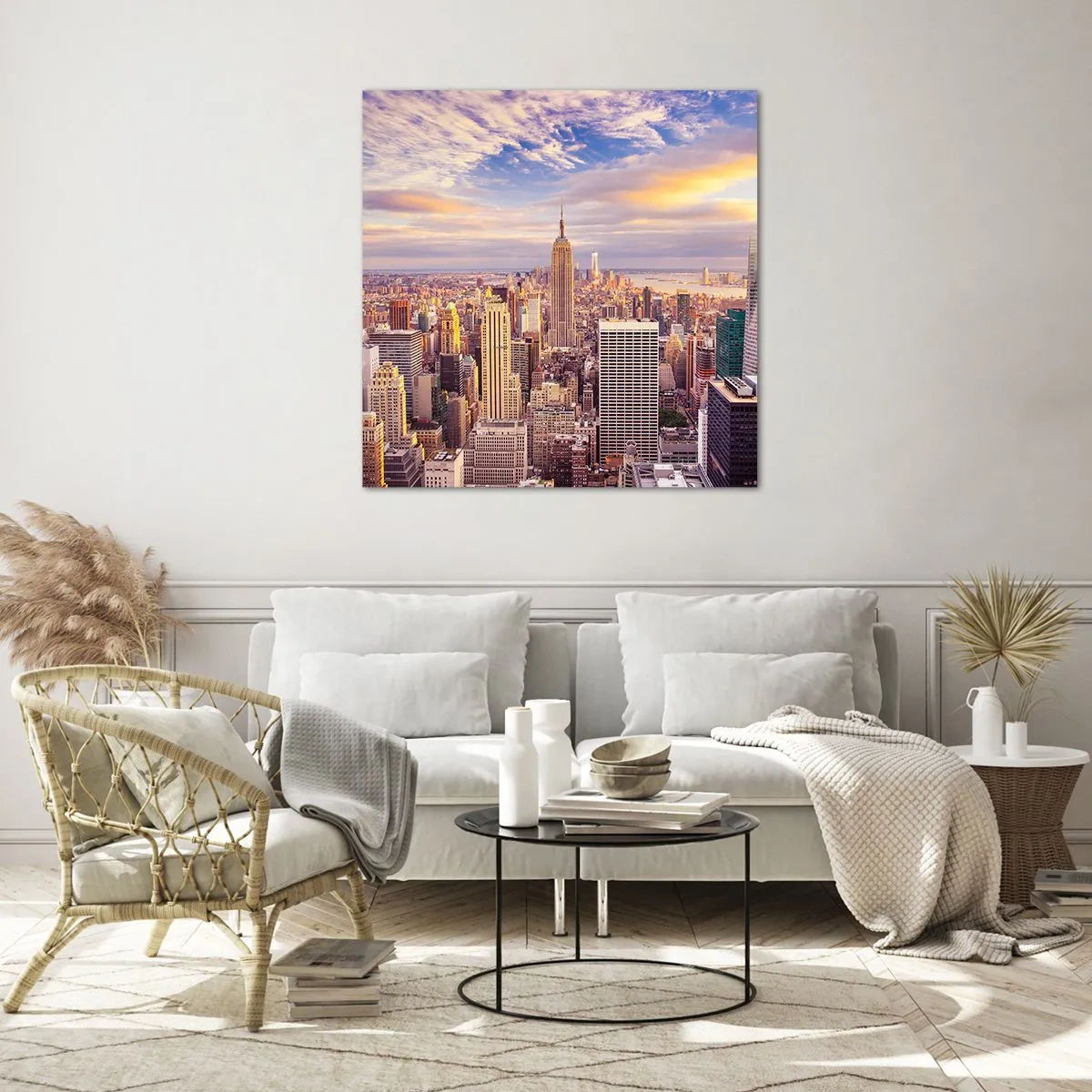 Glass picture - Reaching the Clouds - 70x70 cm