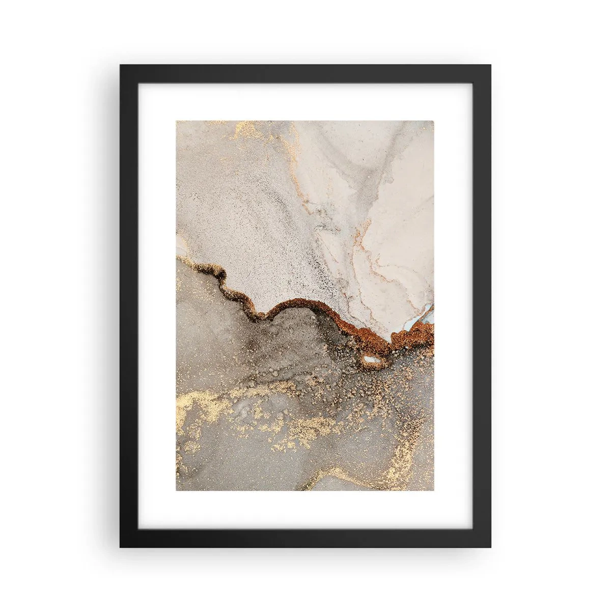 Poster in black frame - On the Border of Colours - 30x40 cm