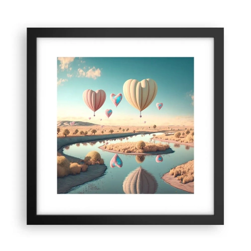 Poster in black frame - Love Lifts You up - 30x30 cm