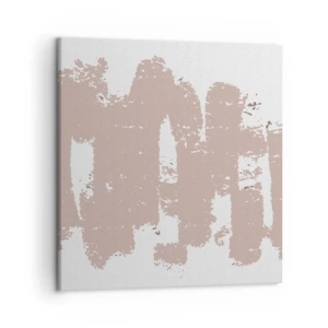 Canvas picture - Abstract in Delicate Pink - 50x50 cm