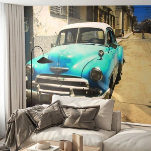 Photo Wallpaper Premium Canvas - Eviva Cuba! - Automotive, Car, Cuba - 450x315 cm