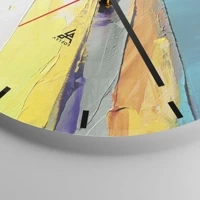 Clock face with lines