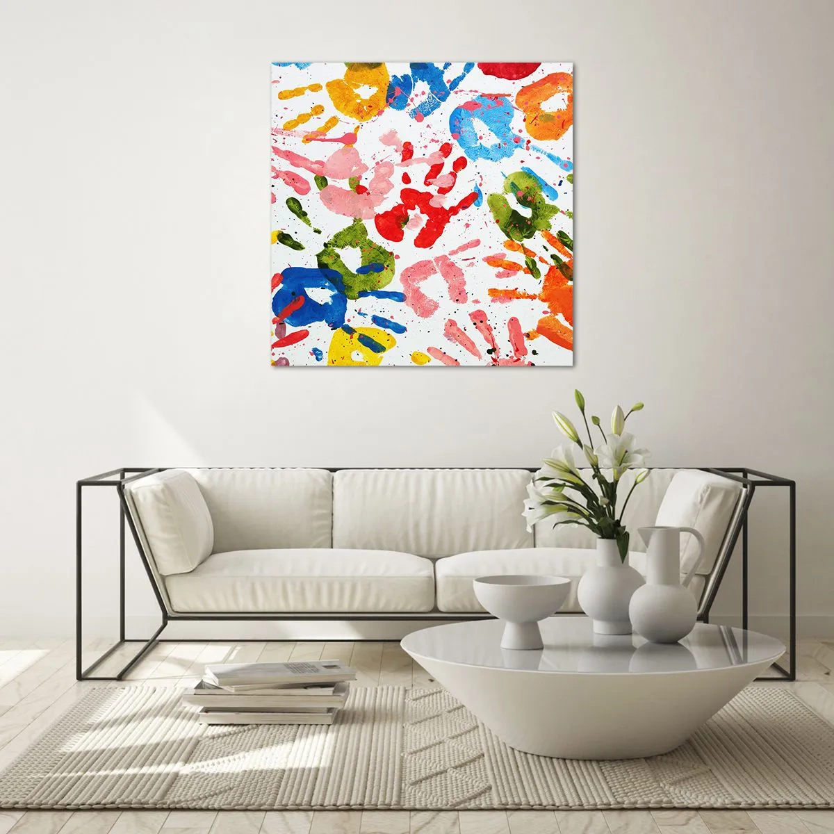 Glass picture - High Five! - 30x30 cm